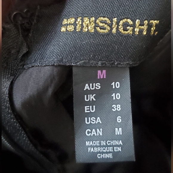 INSIGHT BLACK SPAGHETTI STRAP MINI FIT AND FLARE DRESS WITH POCKETS - Picture 7 of 11